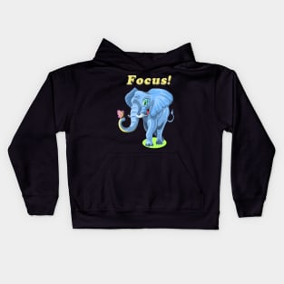 FOCUS Elephant with Butterfly Kids Hoodie